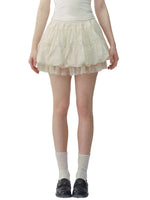 Lace Tiered Mini Skirt