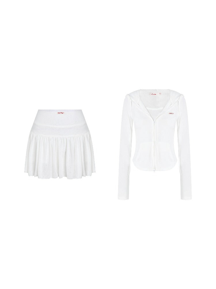 Lyocell Hooded &amp; Skirt Set