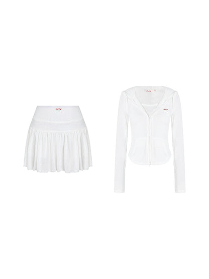 Lyocell Hooded &amp; Skirt Set