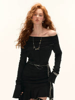 Asymmetric Ruched Modal Midi Dress
