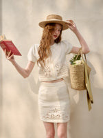 Embroidered Cotton Knit Set