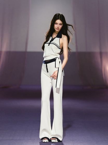 Halter Polo Knit Set
