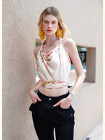 Watercolor Floral Silk Square Scarf