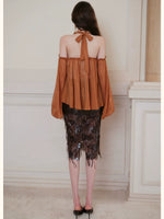 Puff Sleeve Chiffon Blouse