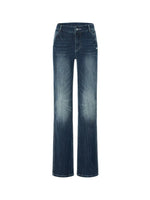 "White" Straight Denim Jeans