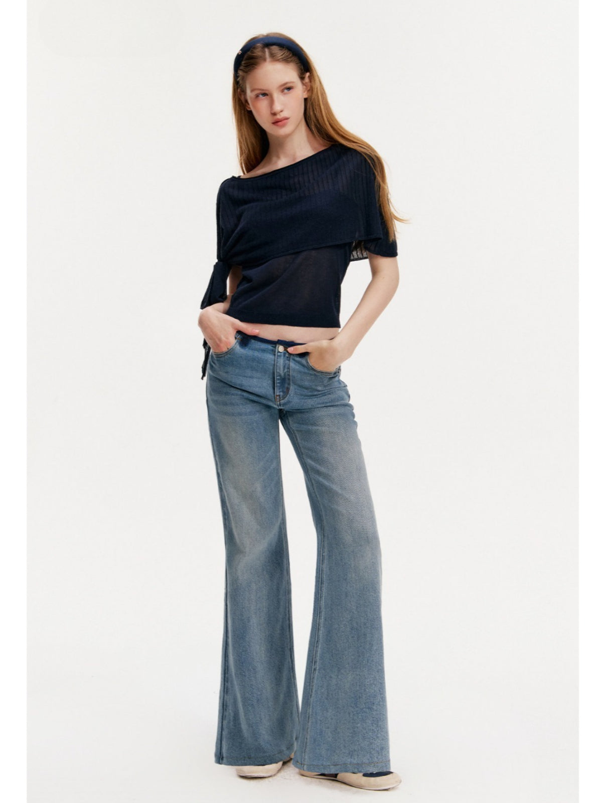 Washed Wide Leg Jeans