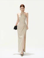 Twist Halter Maxi Dress