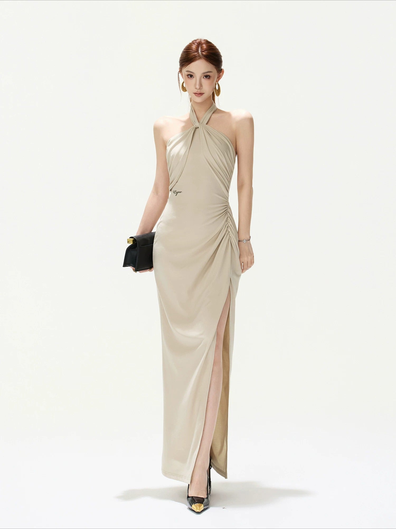 Twist Halter Maxi Dress