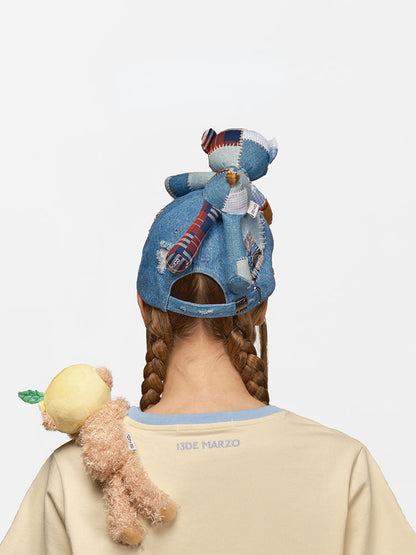 Plaid Patch  Denim Cap