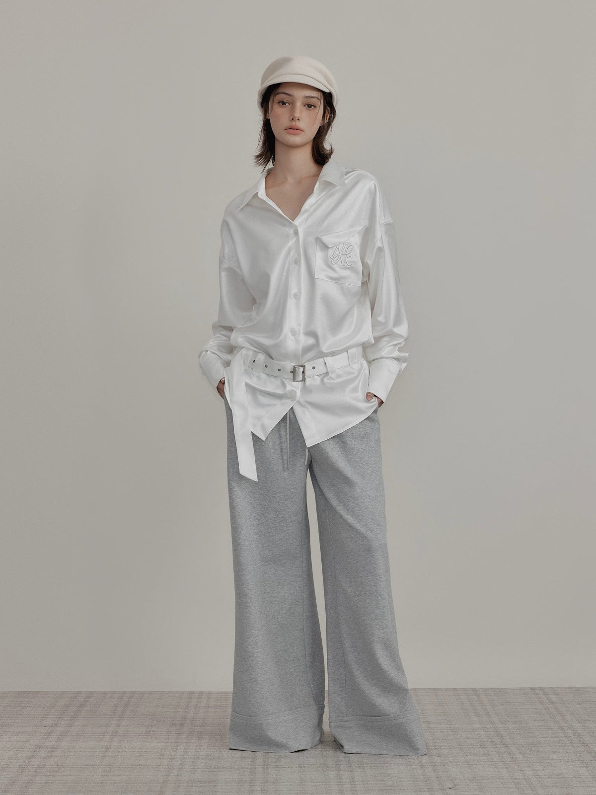 Gray Straight Sweatpants