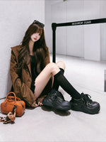 Distressed Platform Sneakers