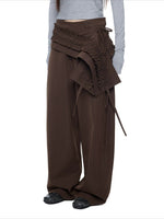 Ruffled Overlay Trousers