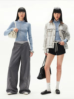 Contrast Collar Knit Layered Top