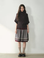 Cable Knit Turtleneck Cape Sweater
