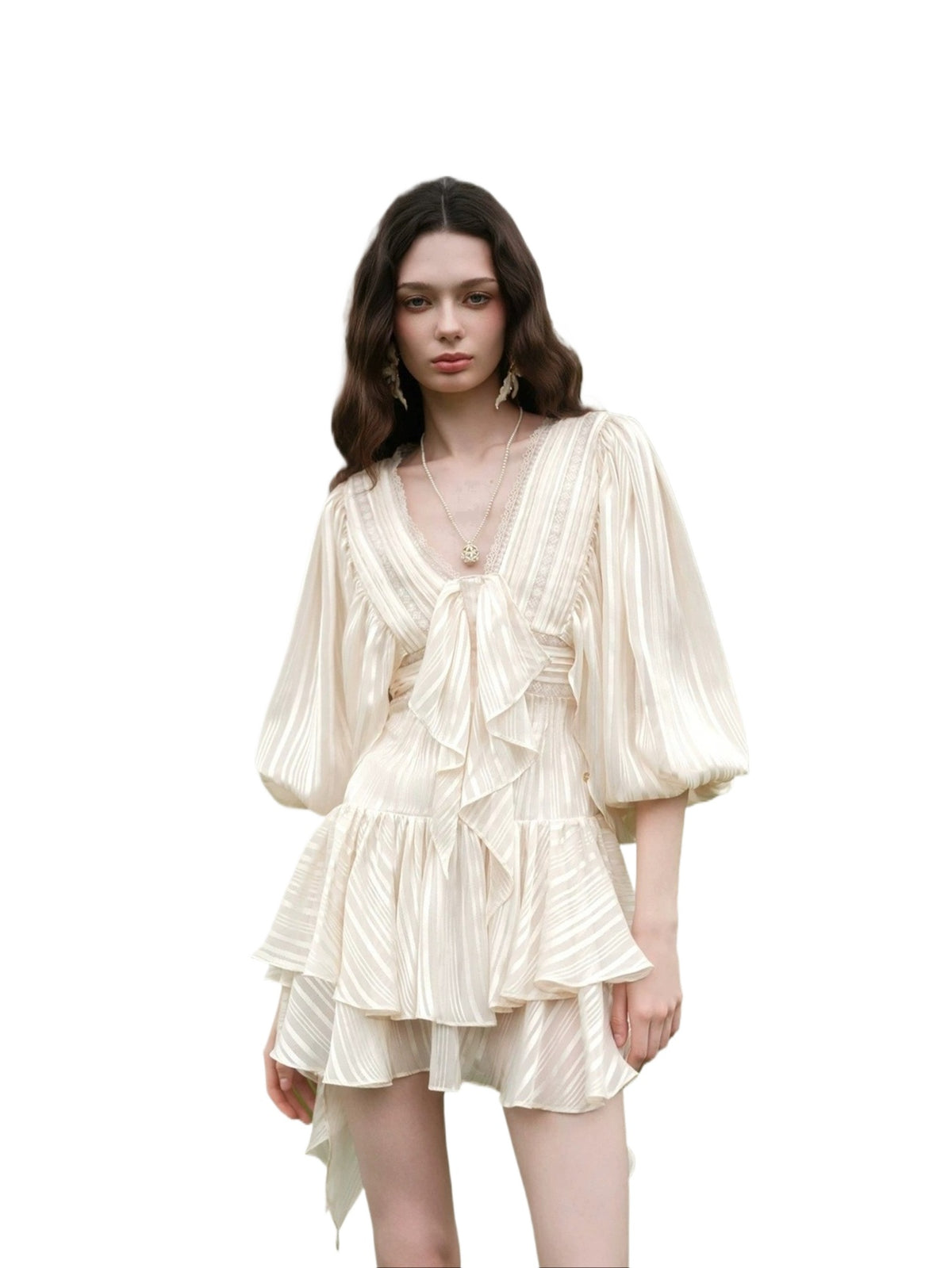 Romantic Ruffle Sleeve Dress