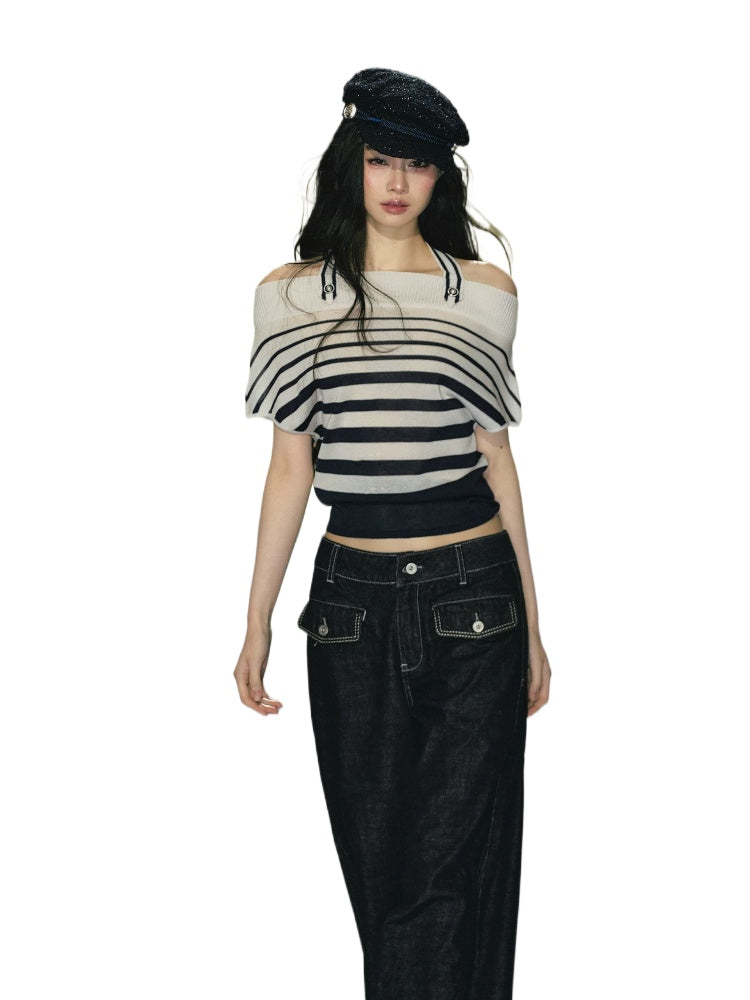 Striped Halter Tee