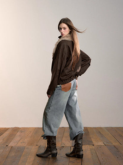 Faux Fur Collar Puffer Jacket