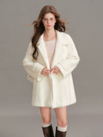 Faux Mink Relaxed Lapel Coat