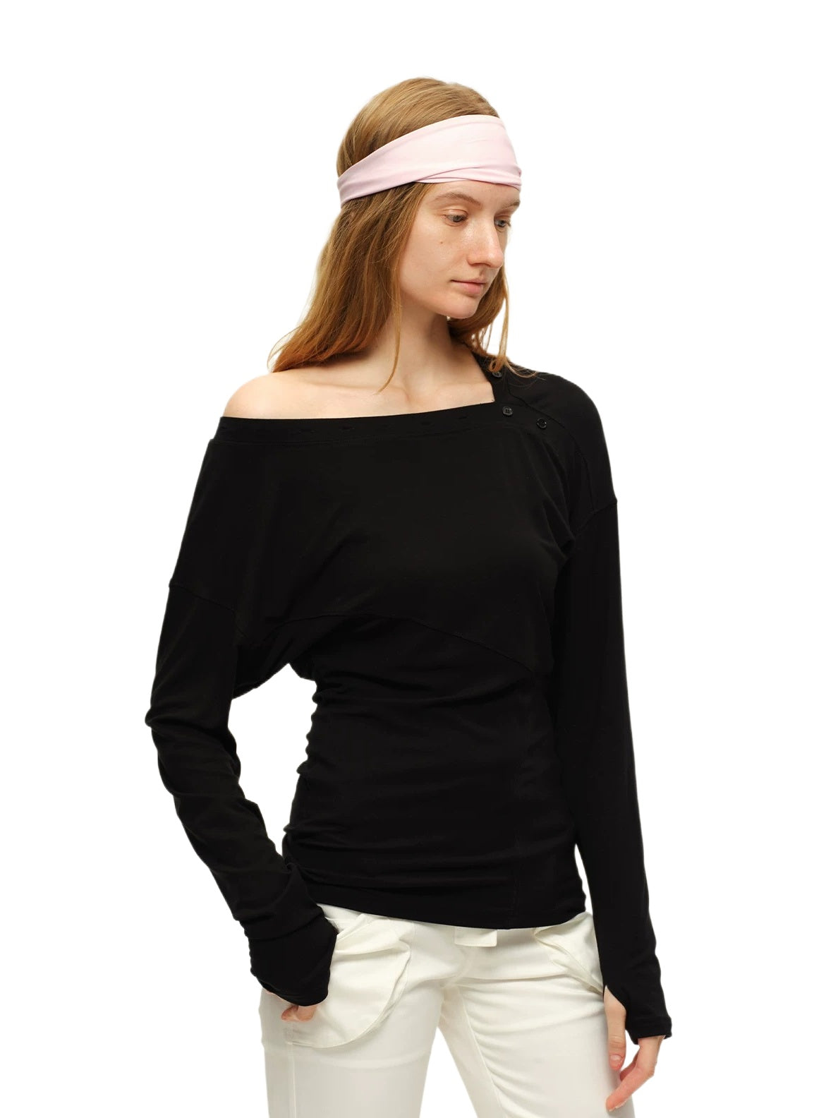Off-Shoulder Draped Tee