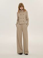 Double Breasted Jacket & Sweatpants Set