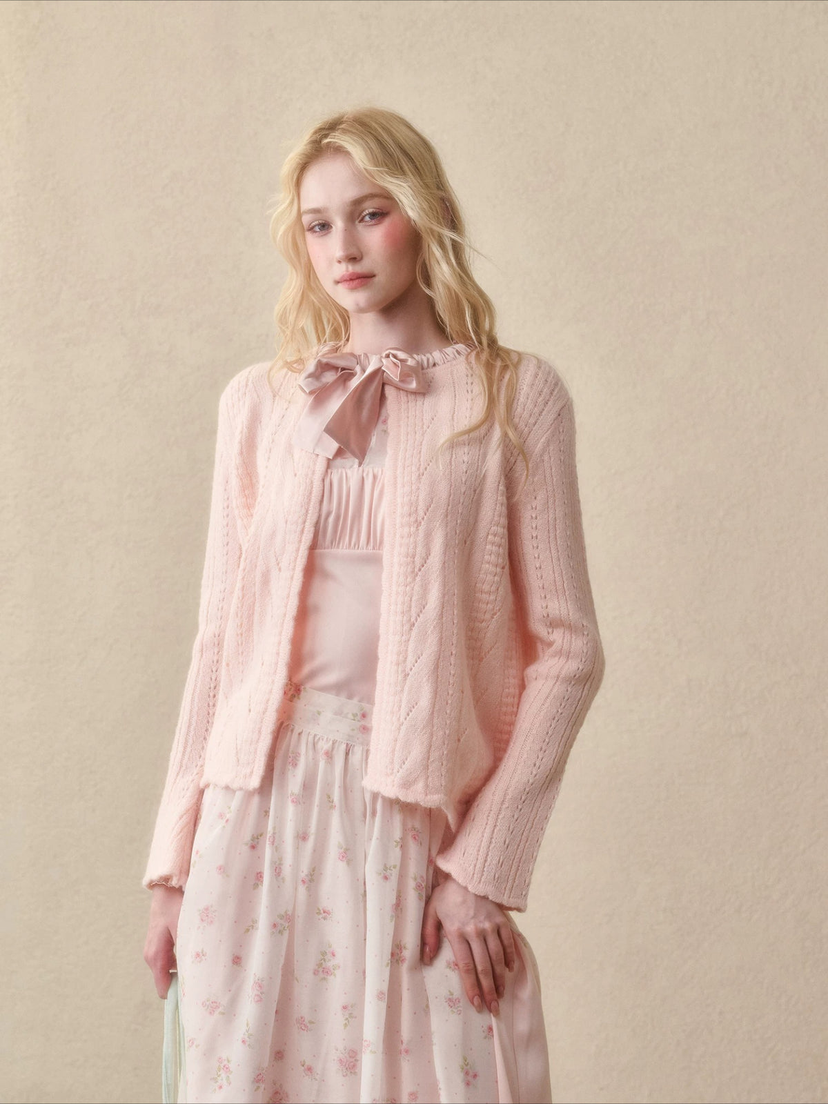Ribbon Knit Cardigan