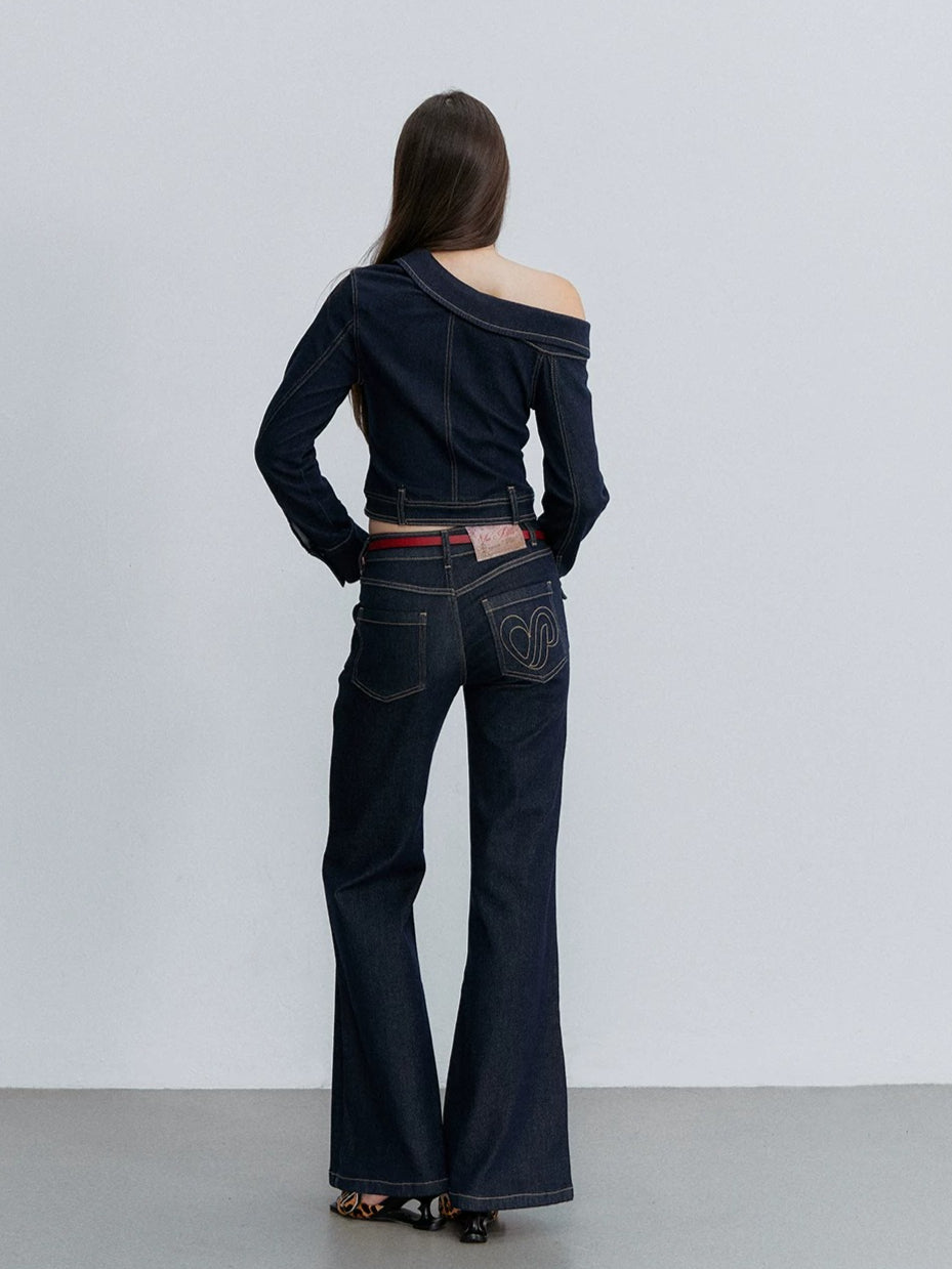 Asymmetric Denim Jacket