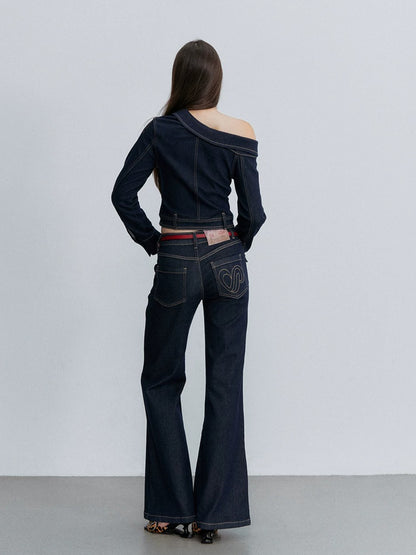 Asymmetric Denim Jacket