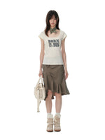 Korean Mint Graphic Slim T Shirt