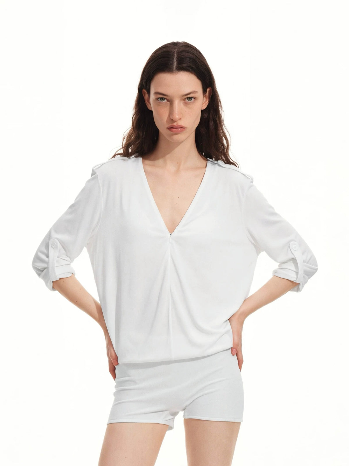 Classic Half Zip Utility Romper