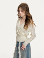 Cross V-Neck Sweater