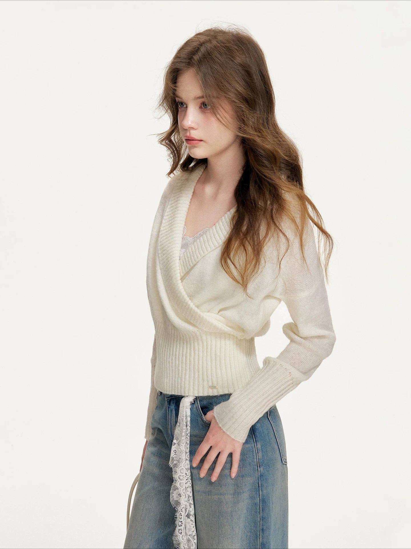 Cross V-Neck Sweater