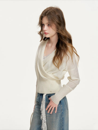 Cross V-Neck Sweater