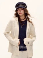 Wool Blend Tencel Plaid Knit Top