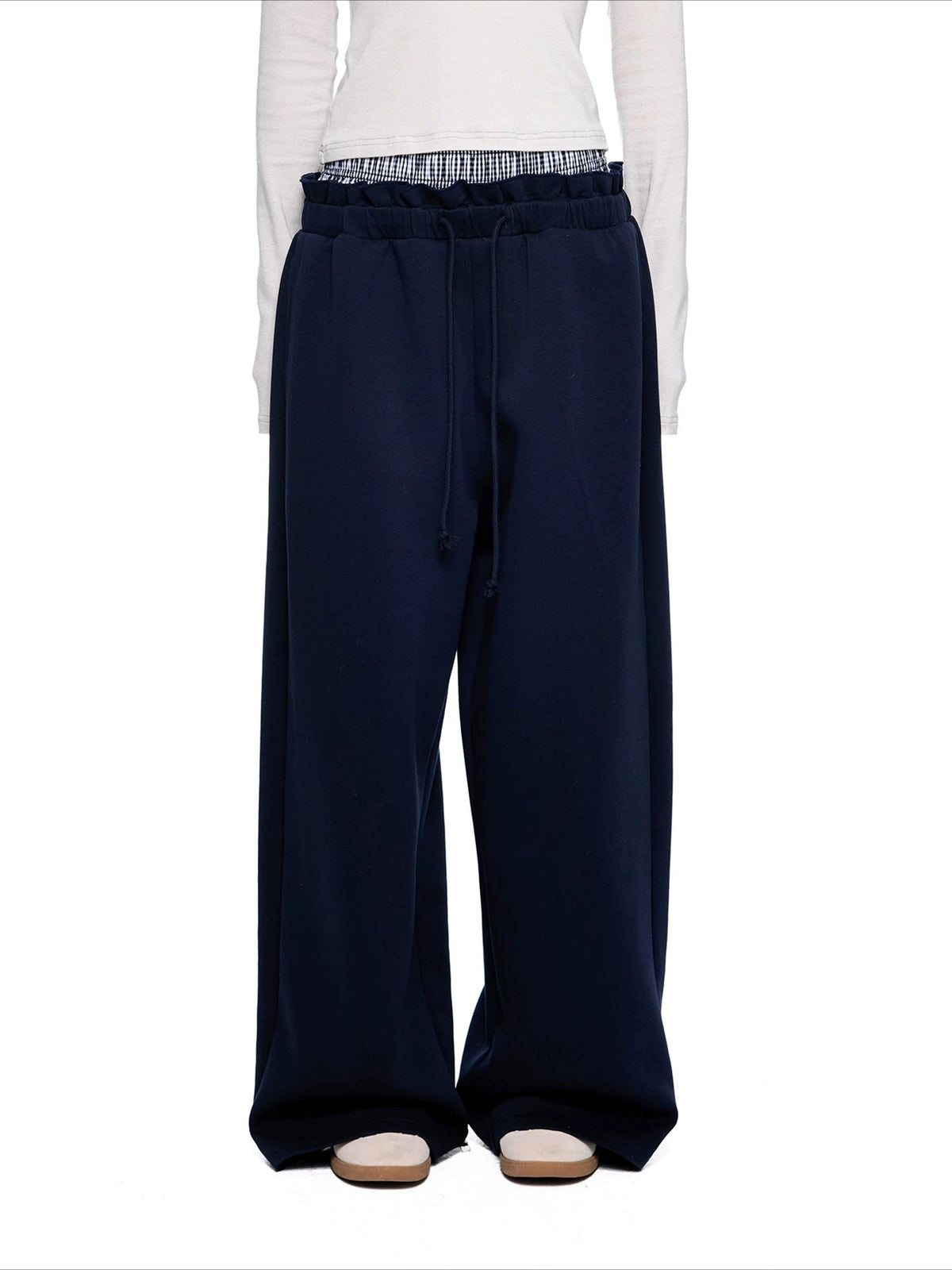 Plaid Waist Sweatpants