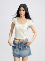 U-Neck Slim Basic Tee