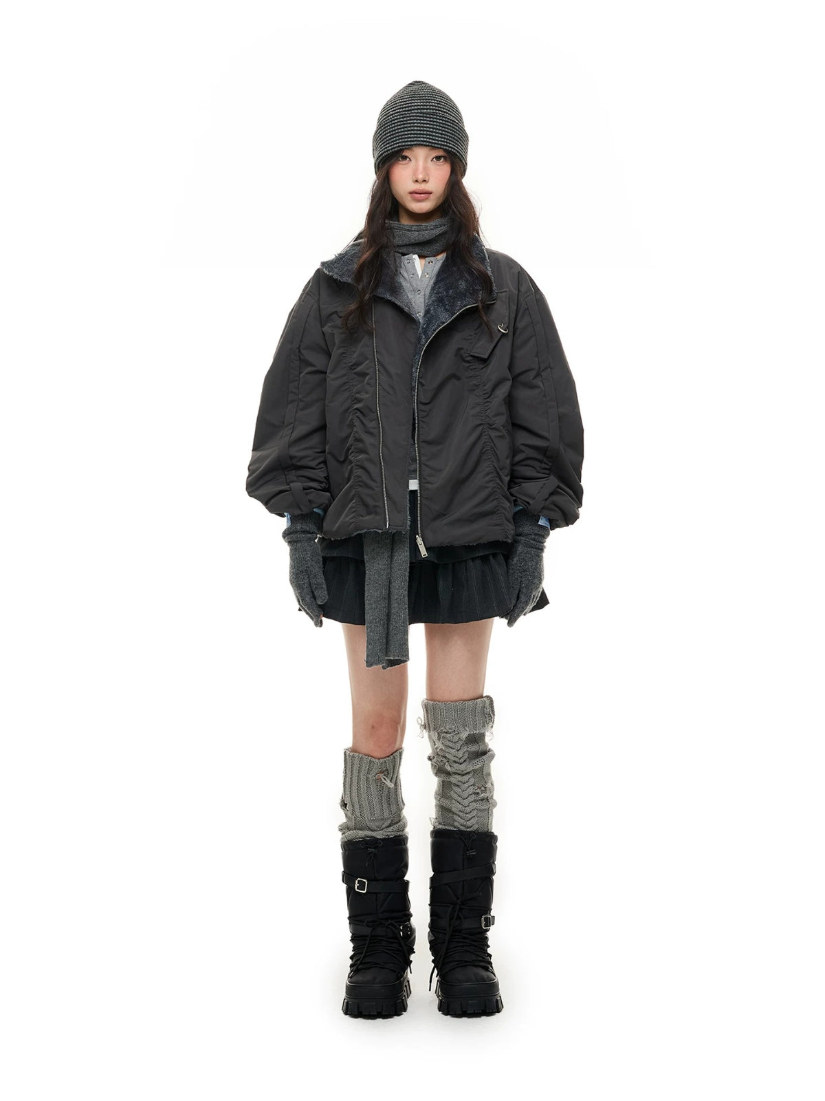 Double Sided Fleece Padded Coat