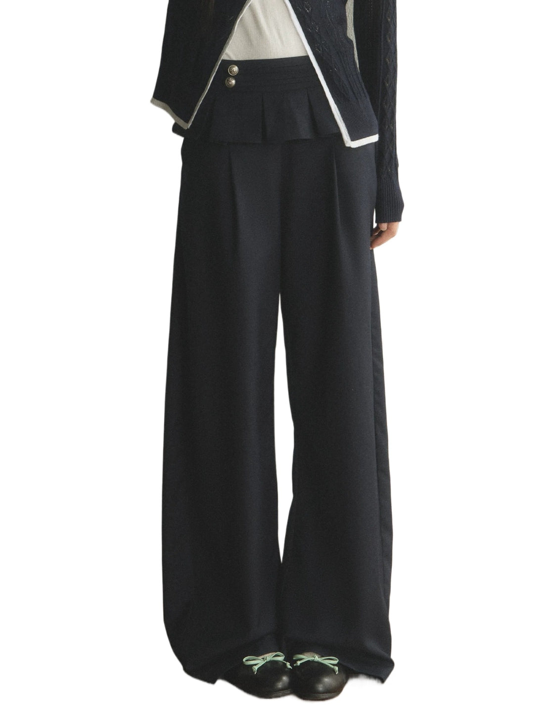 Napoleon Pleated Wide Leg Pants