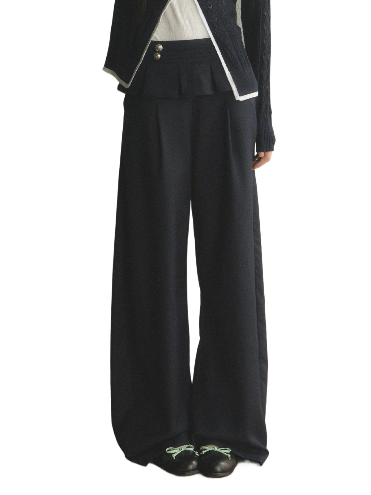 Napoleon Pleated Wide Leg Pants