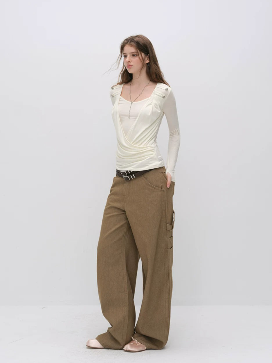 Layered V-Neck Blend Top