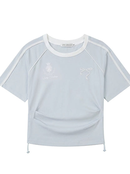 Contrast Drawstring Tee