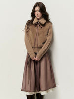 Oversized Collar Faux Fur Jacket