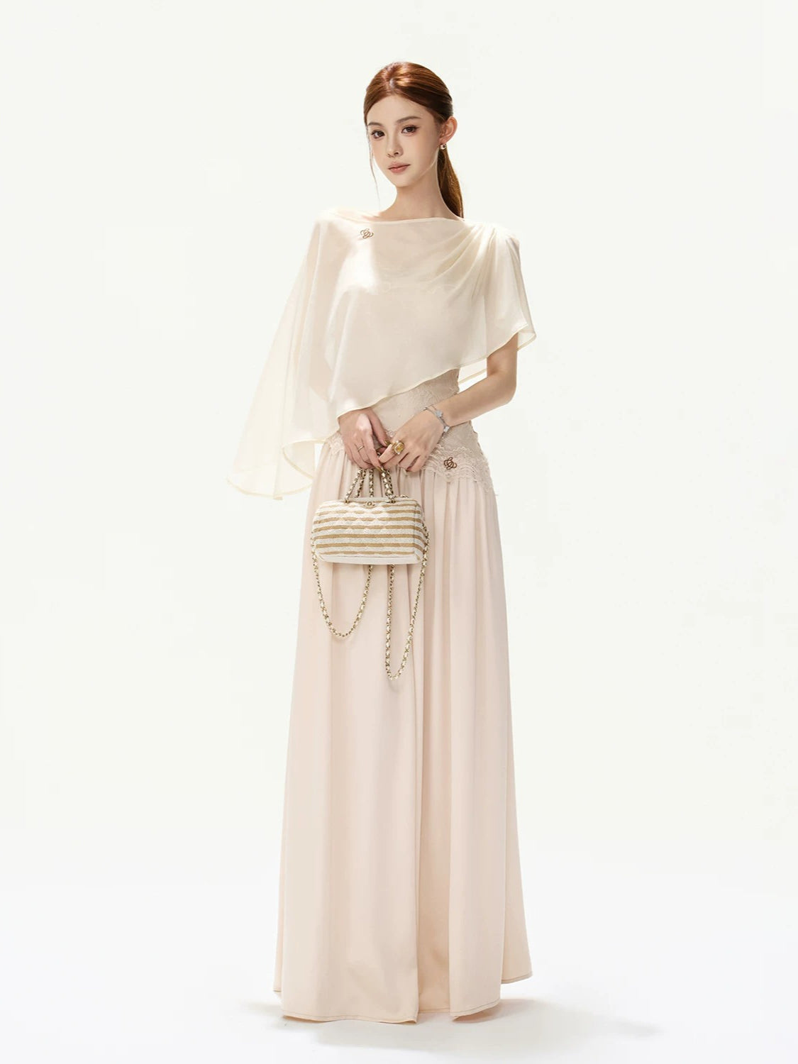 Lace Strapless Maxi Dress