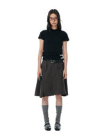 Minimalist Ruched Back Zip T-Shirt