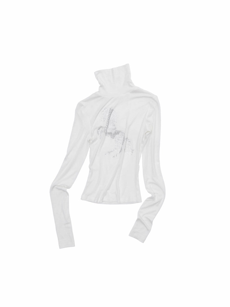 Crystal-Embellished Turtleneck