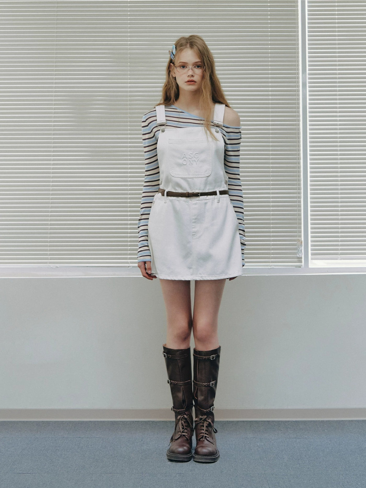 Lyocell Stripe Knit Top