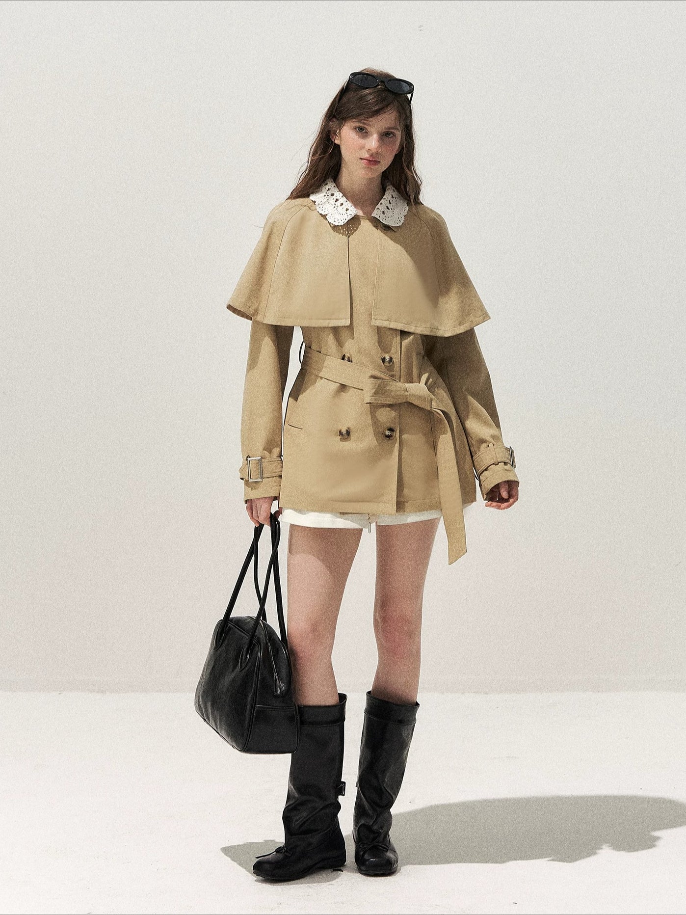 Detachable Cape Trench Coat