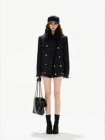 Detachable Shearling Collar Coat