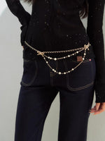 Layered Pearl Waist Chain