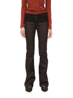 Brown Lace Panel Pants