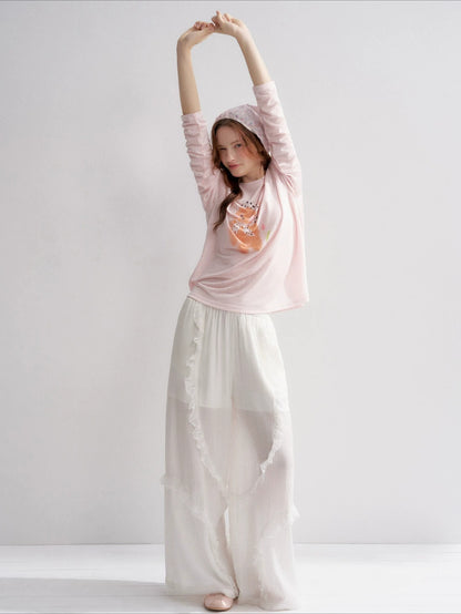 Lace Wide Leg Pants
